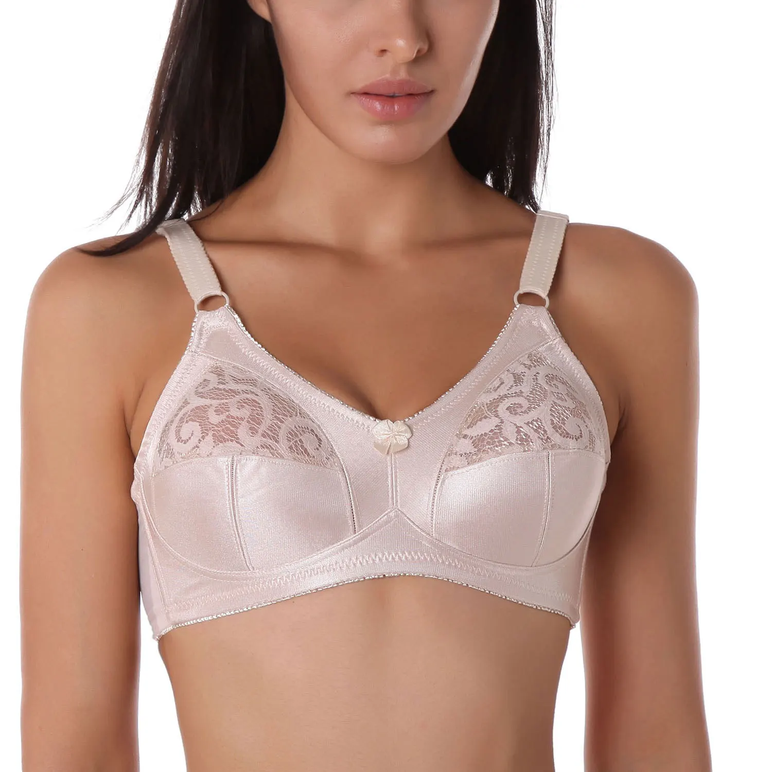 

Womens Bras Large Bosom Lace Bra Adjusted-straps Mesh Underwear Sexy Lingerie Unpadde Bralette Plus Size Brassiere BH