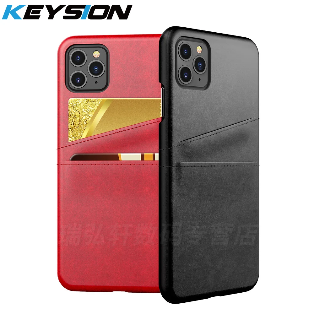 Чехол KEYSION из искусственной кожи для iPhone 11 Pro Max 2019 чехол с отделениями карт задняя