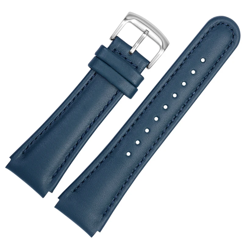Genuine Leather Watch Band for Citizen Blue Angel AT8020-03L/Jy8085 Men's Leather Watch Strap Bracelet 22 23mm