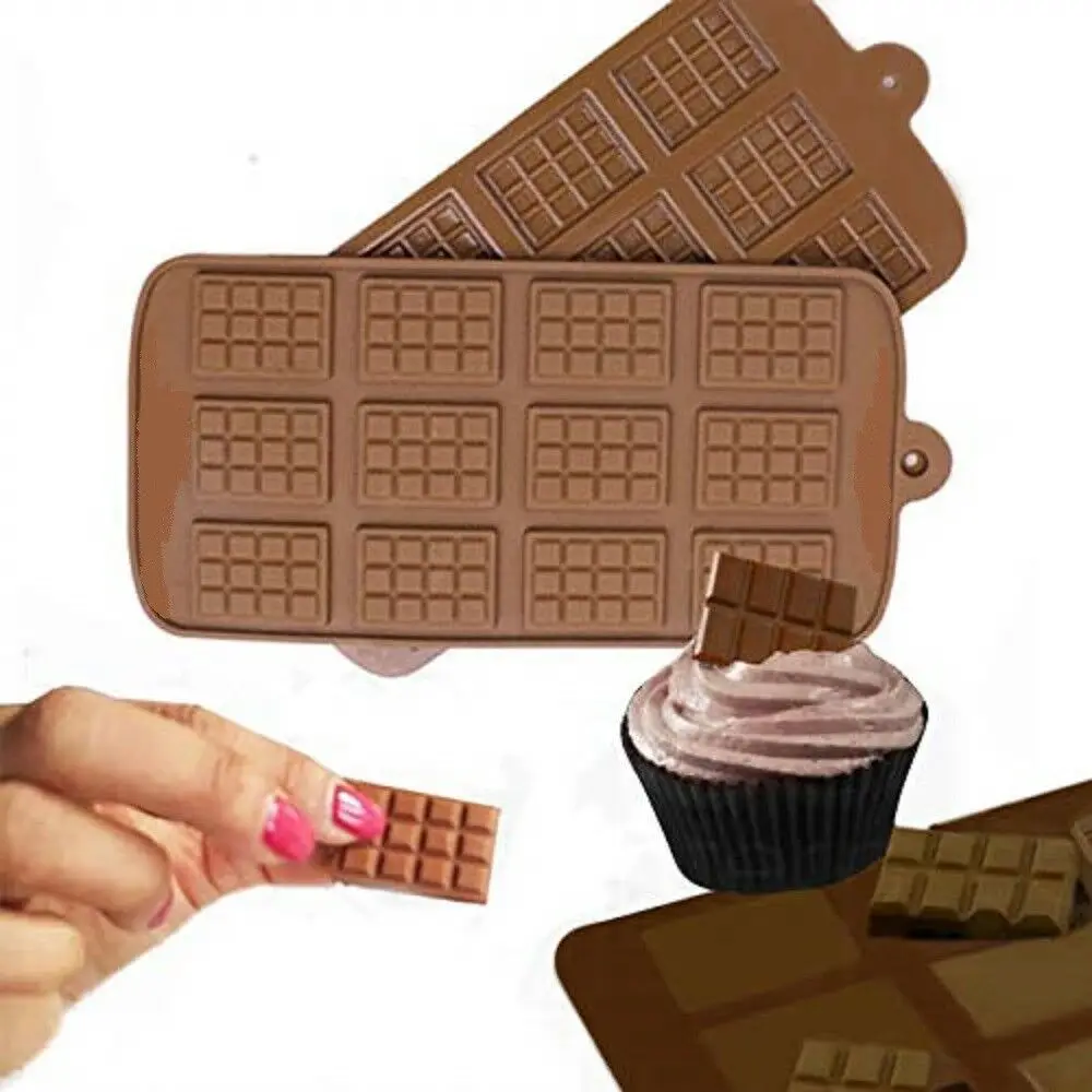 

New 12 Cavity Lattice Shape 3D Silicone chocolate Mould DIY Hand Making Pudding Jelly Ice Modle tool Non-stick Candy Making Mold