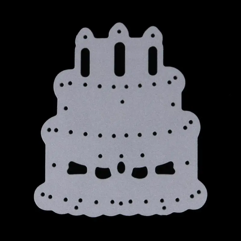 Торт ко дню рождения DIY скрапбукинга свечи карта Стальные режущие штампы