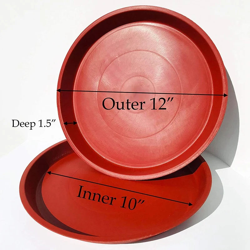

10 Packs (12 Inches) Brown Plant Saucer Terracotta Flower Pot Tray, perfect for Carrying 10 Plant Labels