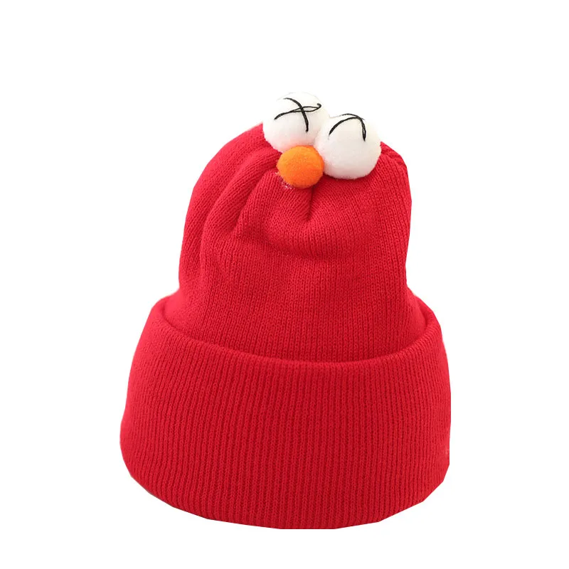 2020 Удобная вязаная детская осенне-зимняя теплая шапка с складными полями