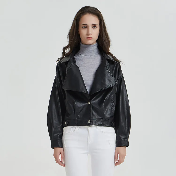 Для женщин короткий-бойфренды больших размеров мотоциклетная куртка из