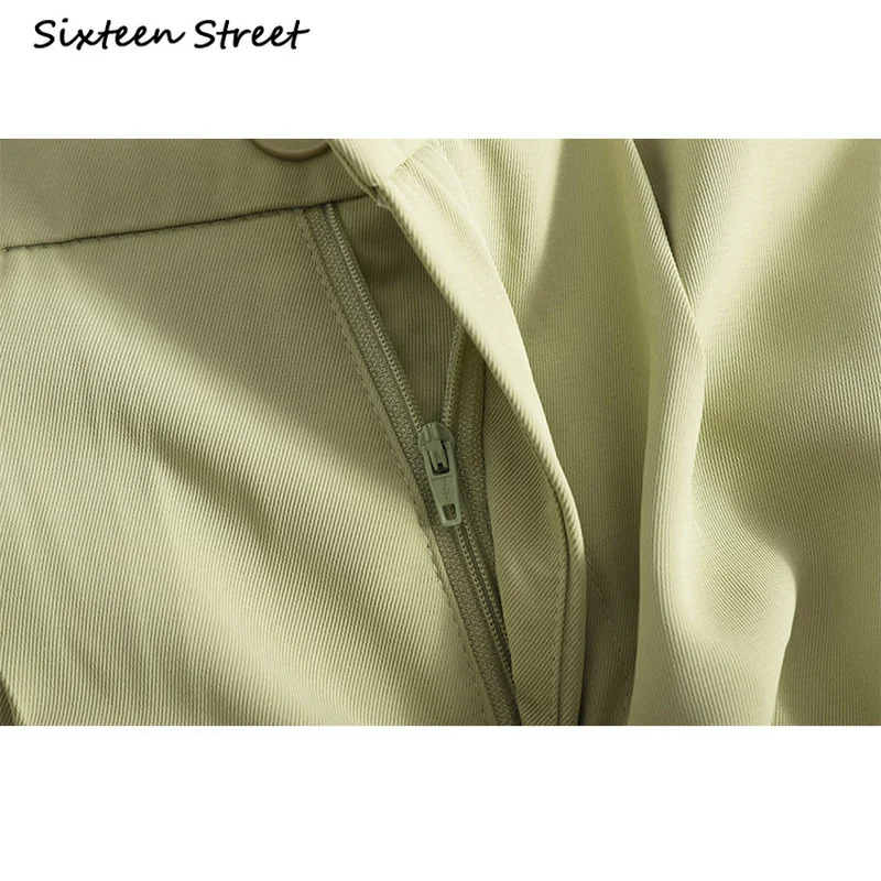 

High Quality Pants for Women Elastic Waist Suit Pants Solid Korean Style Straight Wide Leg Pants Casual Female Y2k Trousers 2021