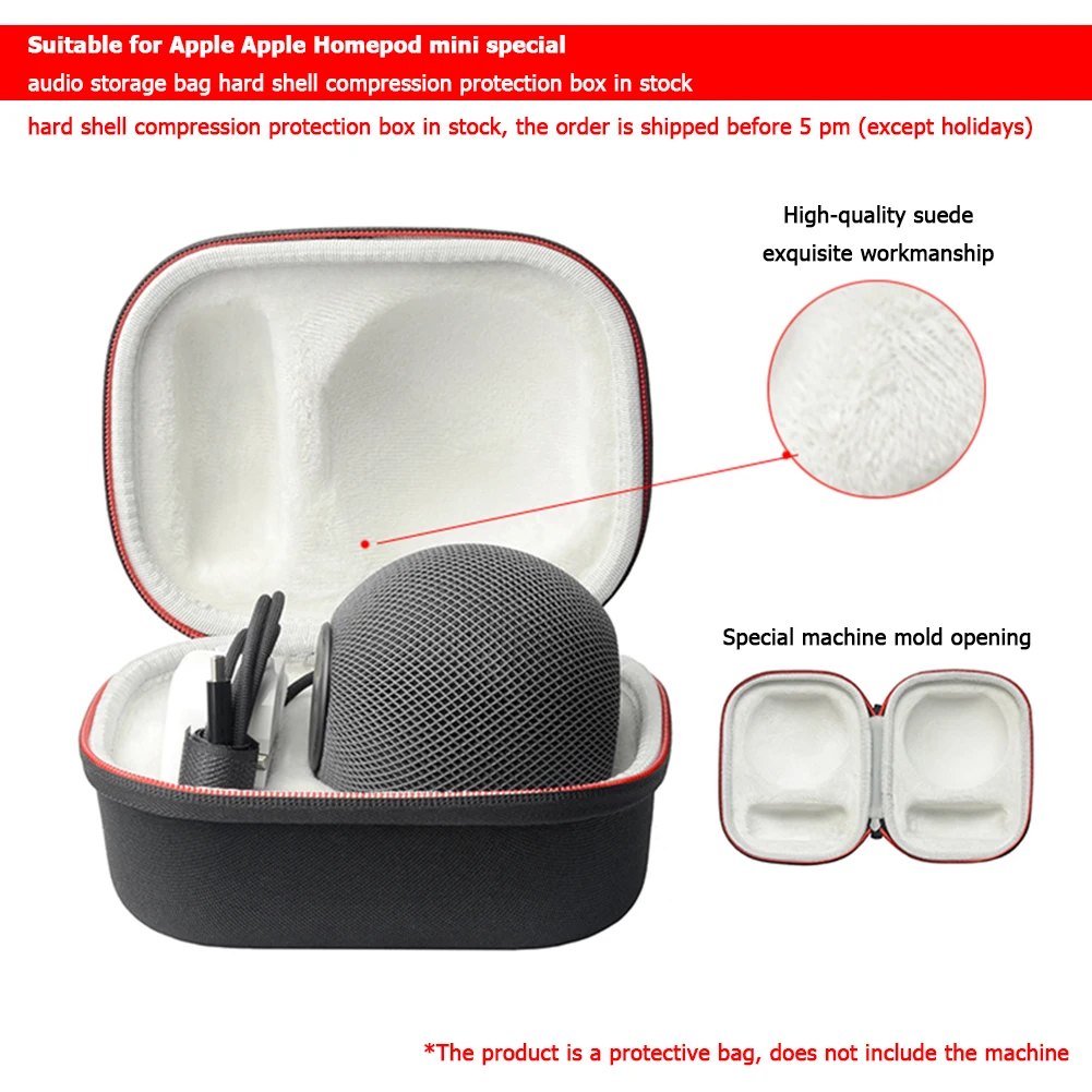 Storage Hard Shell Portable Quick Release Lightweight Protective Smart Speaker Carrying Bag for Apple HomePod Mini | Электроника