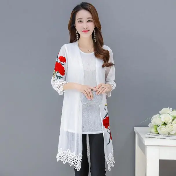 Женская летняя пляжная блузка кимоно кардиган прозрачная одежда размера плюс