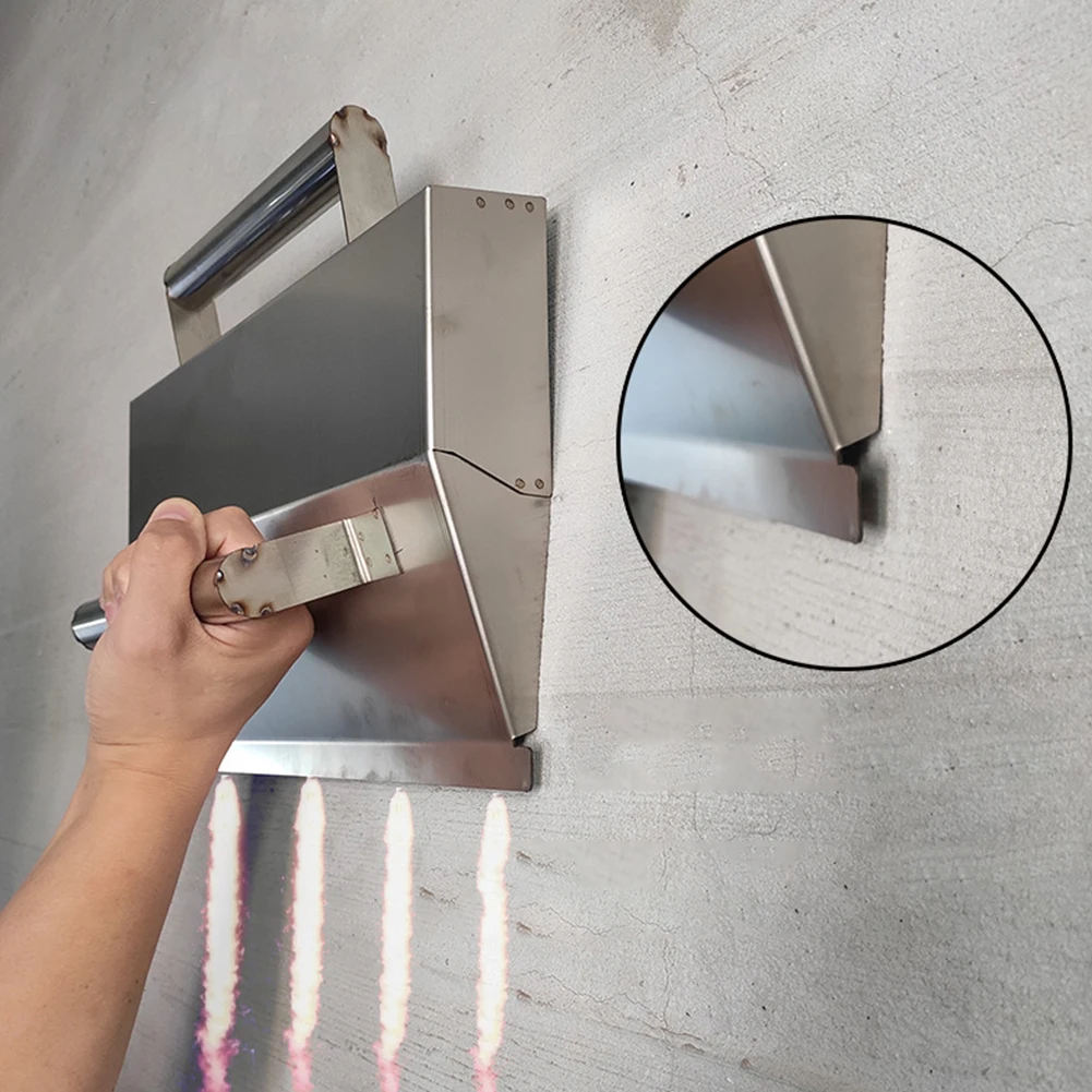 

Cement Portable DIY With Handle Hand Tool Anti Slip Plaster Scraper Ergonomic Easy Grip Durable Stainless Steel Wall Decoration