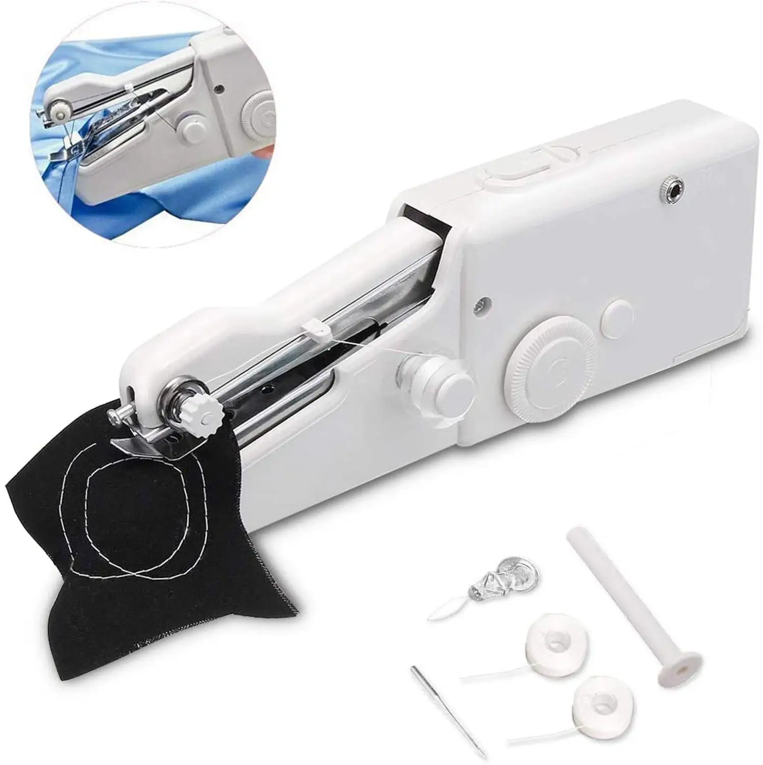 Minimáquina DE COSER inalámbrica para el hogar, máquina de coser eléctrica de mano con Kits de costura para ropa de tela, envío directo