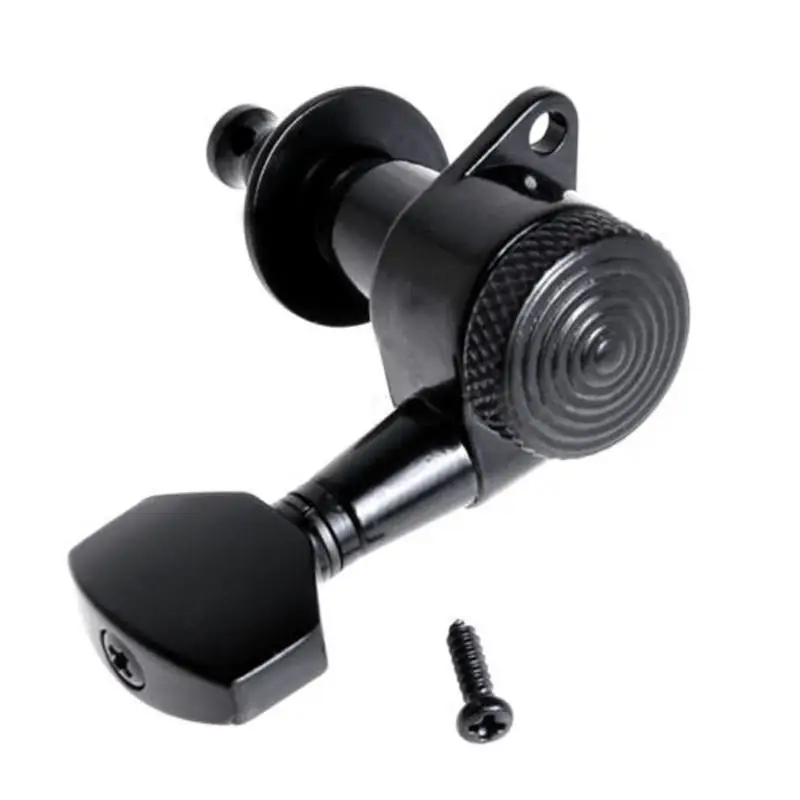 

Guitar String Peg Locking Tuners Tuning Pegs Machine Heads Black 6R Inline