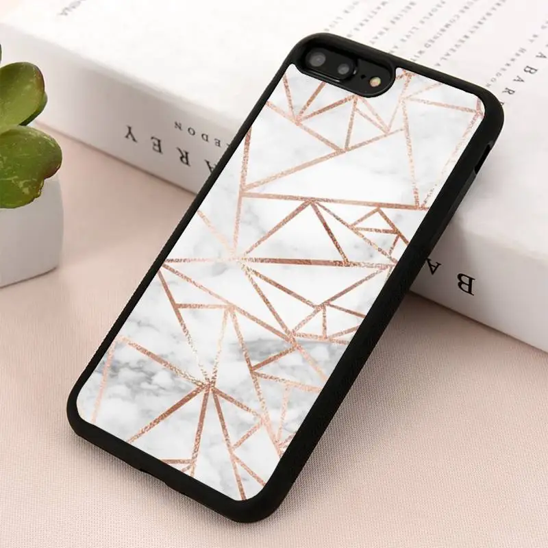 

Geometric Marble Texture Phone Case TPU+PC For iPhone X XR XS 11 12 mini Pro MAX 7 8 Plus
