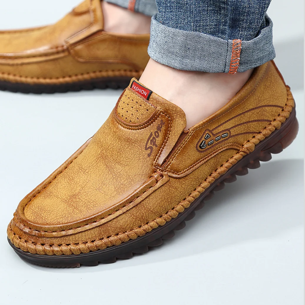 

Luxury Designer Leather Shoes Men Genuine Leather Footwear Non-Slip Work Oxford Shoes Fashion Men's Casual Moccasin Male Loafers