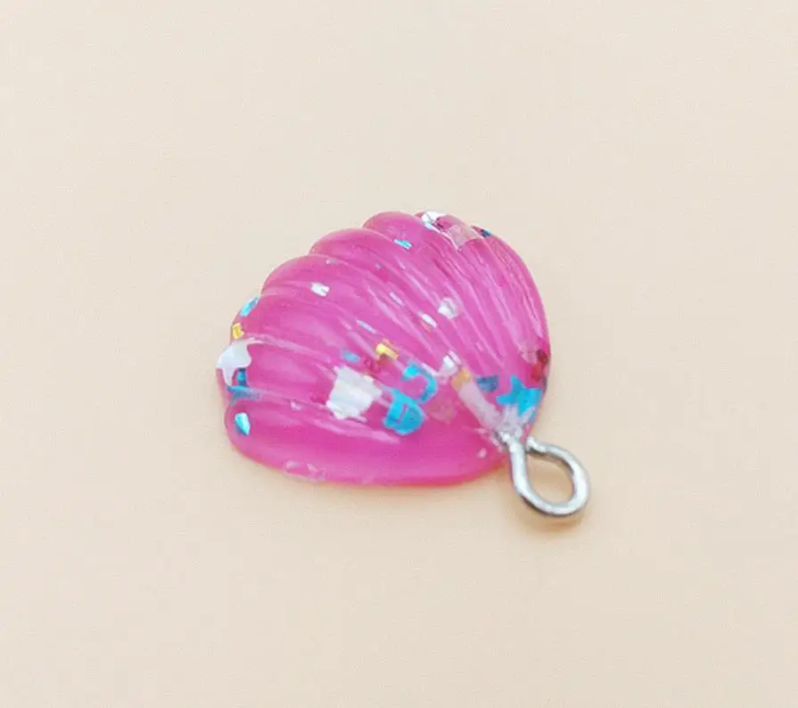 

wholesale! kawaii Craft Hair Accessory Flat Back Resin shells kawaii Cabochon glitter Earrings pendants diy decoration