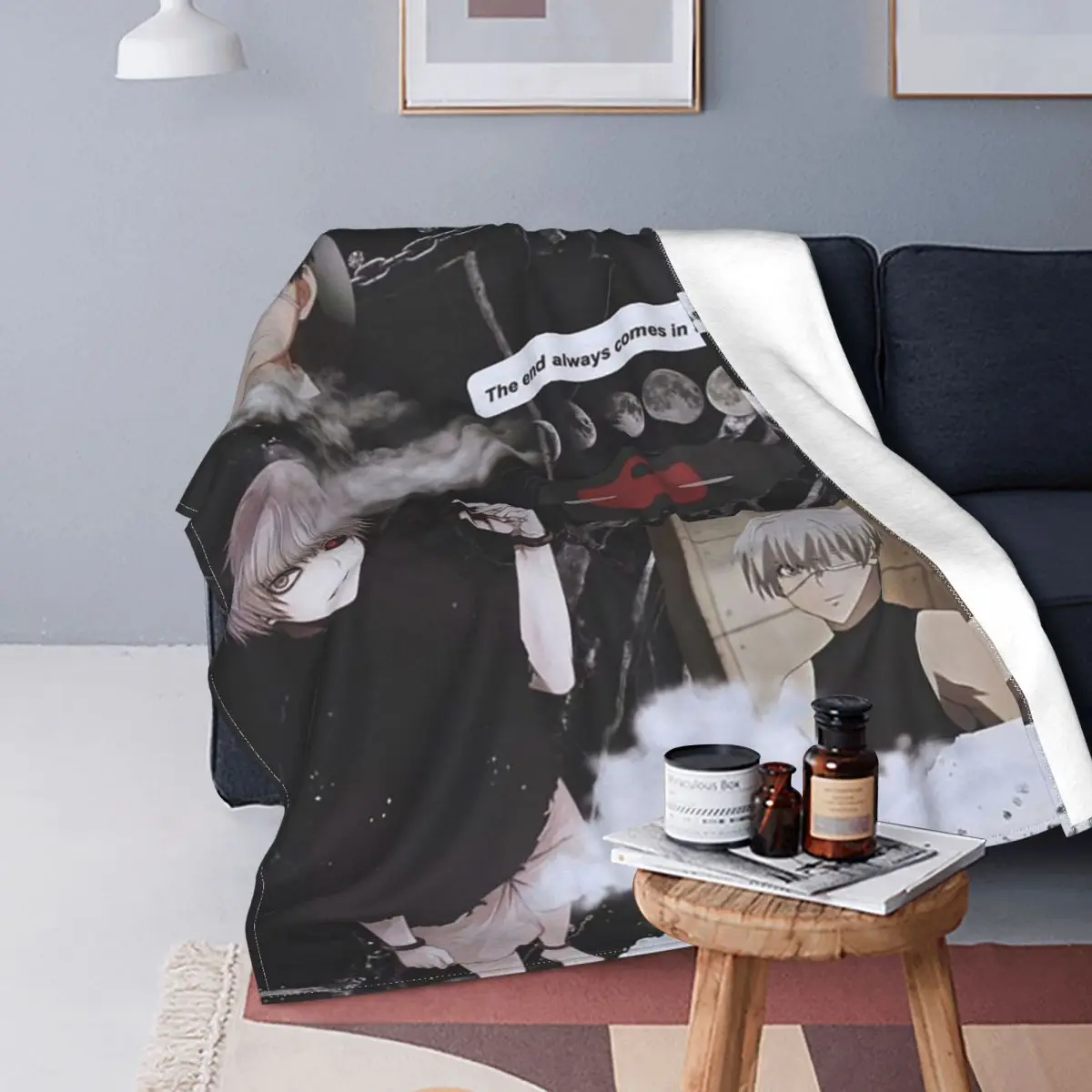 

Kaneki Ken Harajuku ужасное одеяло, Токийский Гуль, японское аниме манга, флисовое винтажное одеяло для постельного белья, зимнее одеяло