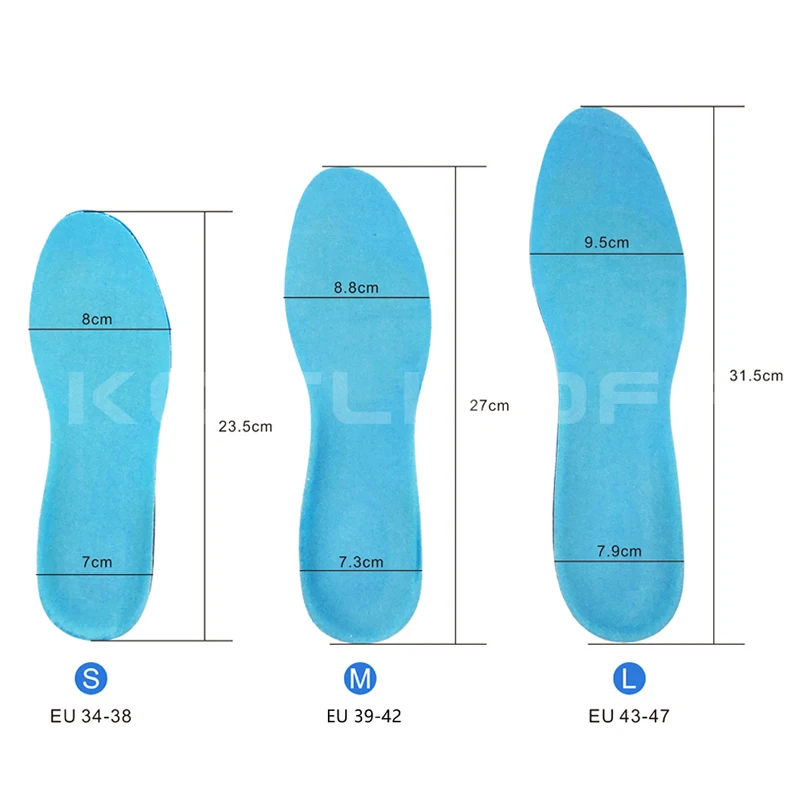 KOTLIKOFF Unisex Silicone Sport Insoles For Spur Plantar Fasciitis Shock Absorption Comfortable Pads Running Gel Insert | Обувь