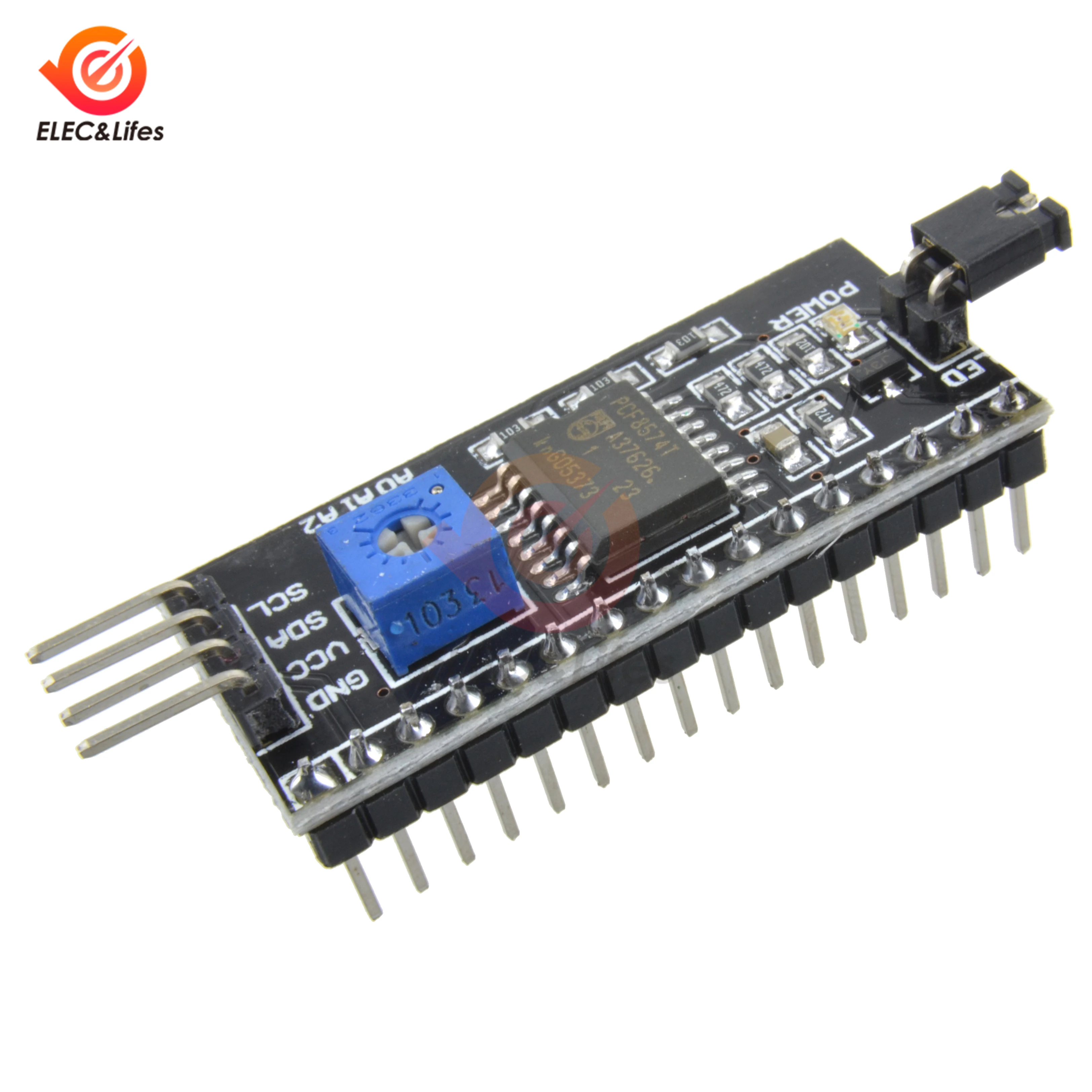 Плата последовательного расширения PCF8574T IIC I2C 3 В/5 В ЖК-дисплей 1602 ЖК-модуль