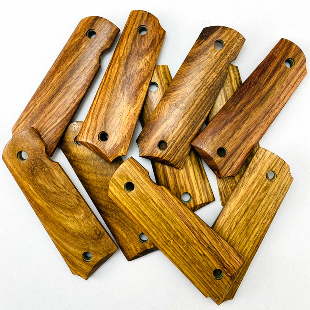 

2Pieces Tactics 1911 Modified Accessories 1911 Special Handle African Yellow Rosewood Log Handle Material