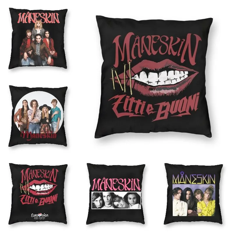 

Декоративный Чехол-Подушка Maneskin Band, наволочка для дома, в скандинавском стиле, в итальянском стиле, в стиле рок, музыки, для улицы, украшение ...