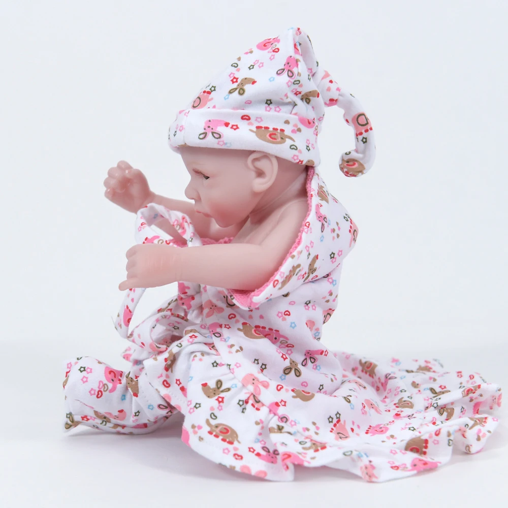 10&quot Tiny Lovely Doll Lifelike Bebe Reborn Baby Dolls 25CM Full Silicone Vinyl Newborn Babies Toy Kids Birthday Christmas Gifts | Игрушки