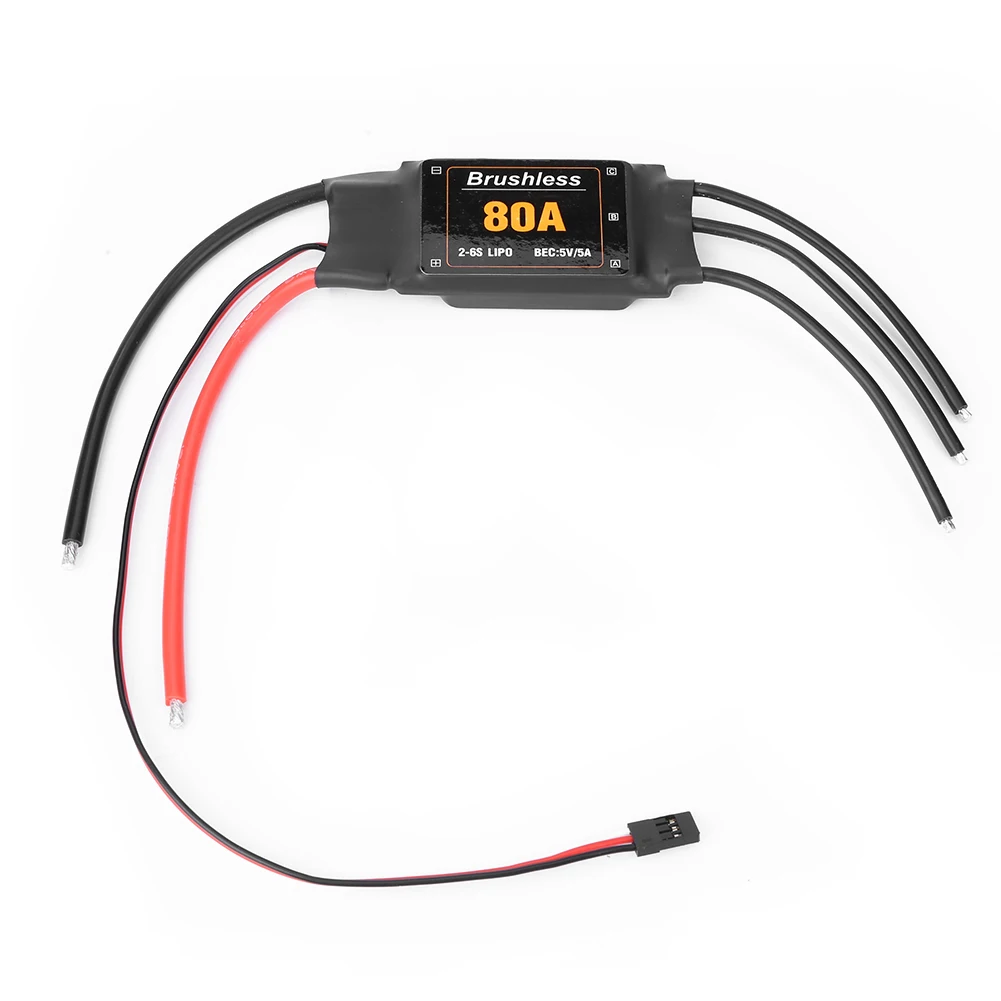 Легко наносить 80A бесщеточный ESC прочные детали практичный регулятор скорости