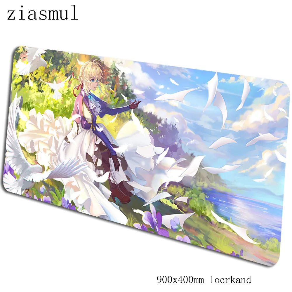 Violet evergarden коврик для мыши 90x40 см, коврики для мыши, аниме, лучший игровой коврик для мыши, геймер, толстые персонализированные коврики для мыши, клавиатура, ПК, коврик - Цвет: pattern 5