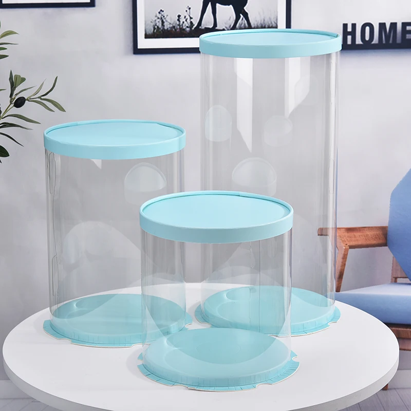 Круглая коробка для выпечки прозрачная упаковка хранения пластиковечерние тов