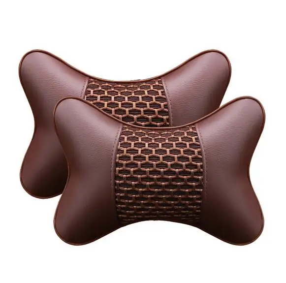 2 шт. автомобильный подголовник из искусственной кожи подушка для шеи