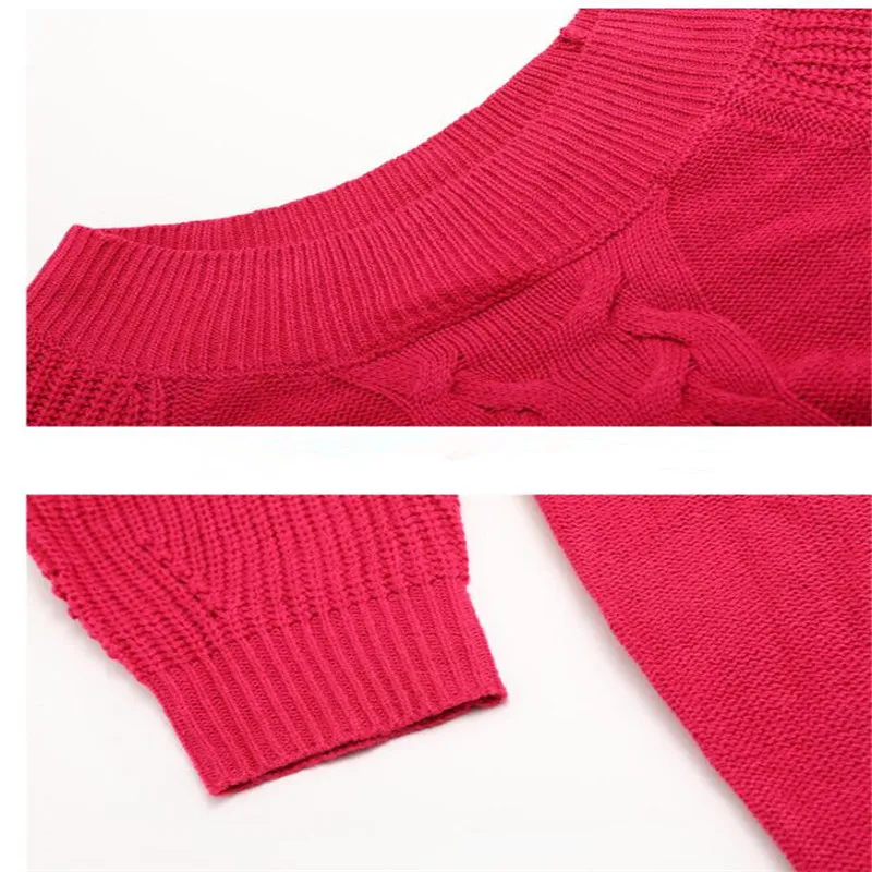 

Shikoroleva Women Sweater 2020 Autumn Winter Long Stytle Tunic Plus Size Pullover Christmas Pull Homme Black Red Sweaters