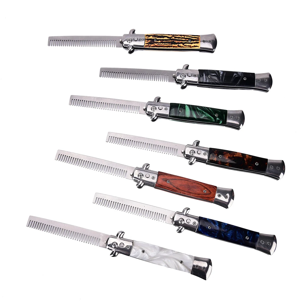 Полезная Горячая Распродажа 1 шт. складной Расческа для ножей автоматический