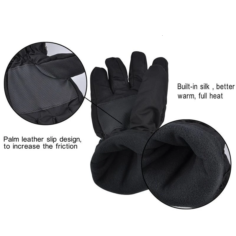 Перчатки с подогревом батареи для мужчин и женщин зимние теплые