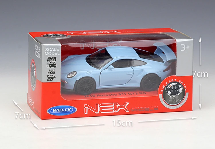 WELLY литой 1:36 Масштаб Porsche 911 GT3 RS спортивный автомобиль оттягивающийся назад модель автомобиля металлический сплав игрушечный автомобиль для детей Коллекция подарков