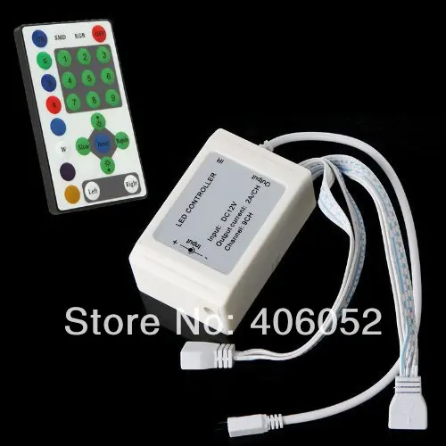 

Wholesale 100set/lot DC 5V 12V IR 25 Key led rgb remote controller for rgb full color running strip