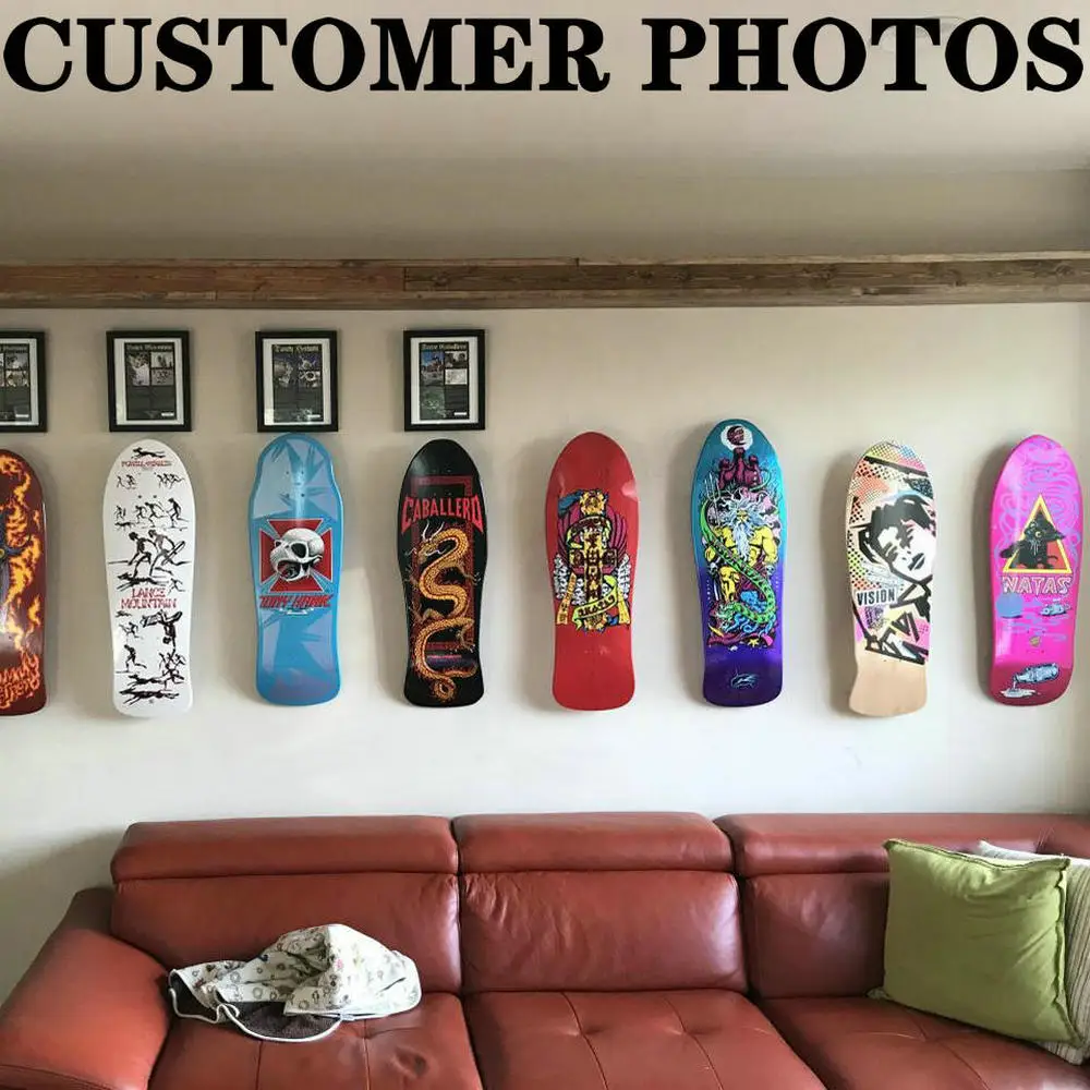 

Hanger Skateboard Deck | Longboard Deck Floating Display Wall Mount Skate Hanger | Easy Installation and Use