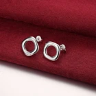 Серьги из серебра 925 пробы в стиле киберпанк для мужчин и женщин для пар