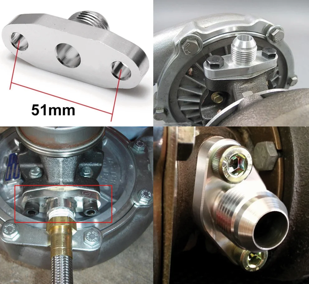 Для слив масла из турбины Выходной фланец комплект адаптера Женский AN10 1/2 NPT