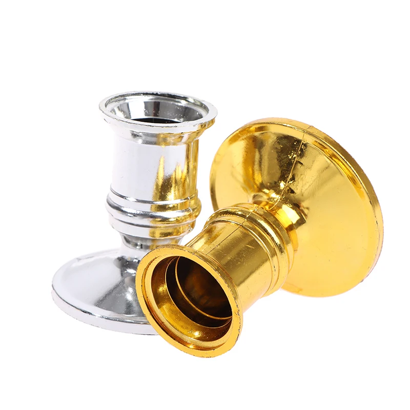 Candle Base Candlestick Taper Holder Silver 0.75d For Home W