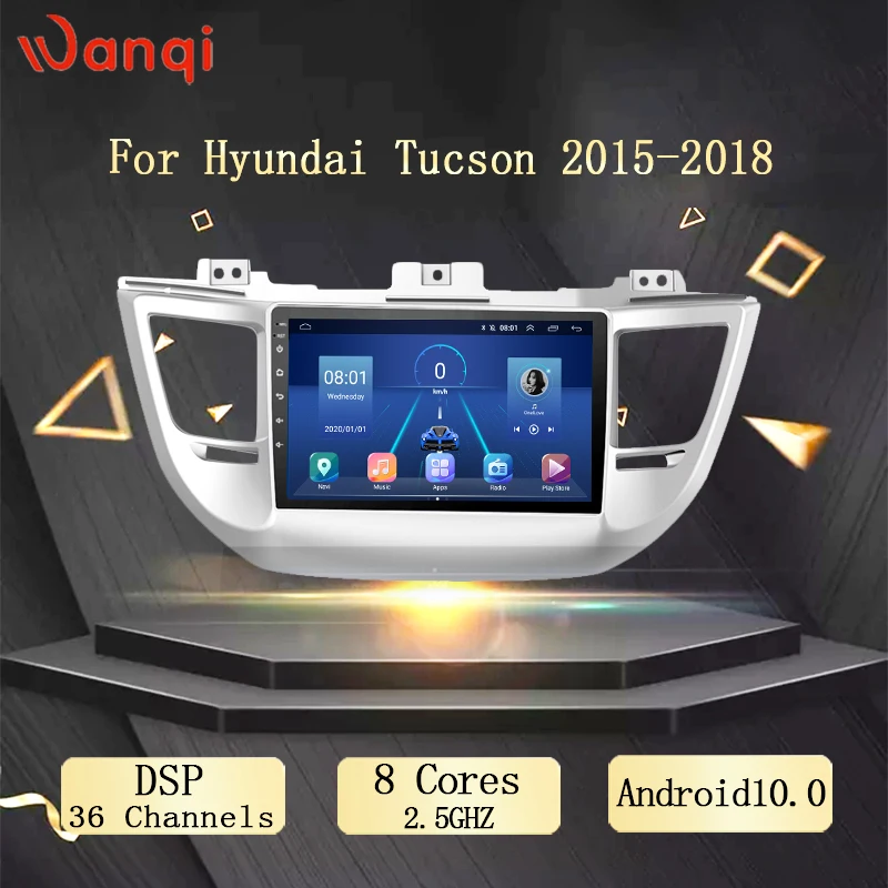 

9 дюймов Wanqi 10,0 для Hyundai Tucson 2015-2018 трек-маг авто автомобиль GPS DSP аналоговая камера высокого разрешения мультимедиа GPS навигации Системы BT WI-FI