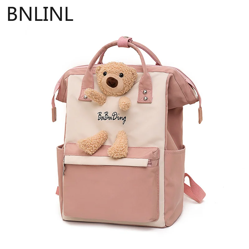 

Women Large Capacity School Backpack Canvas Rucksack for Girls Fashion Vintage Laptop Travel Bags Ins Korea Backpacks Mom Bags