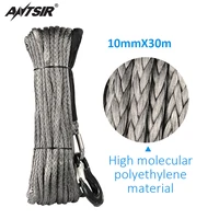 10mm30m 1200lb synthetic winch rope line atv utv car truck boat towing rescue rope