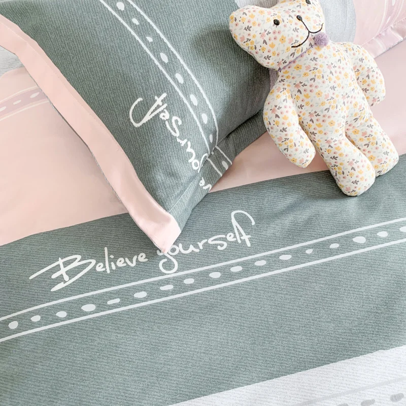 

Nordic Printed Duvet Cover Pillowcase Marble Stripe Pattern Simple Bedding Set King Size Double Queen Bed Sheet Linen Bedclothes