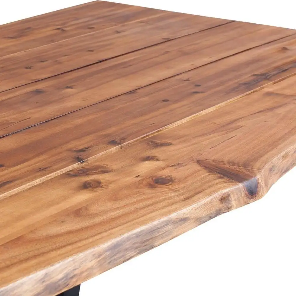 

USA WarehouseDining Table Solid Acacia Wood 70.9"x35.4