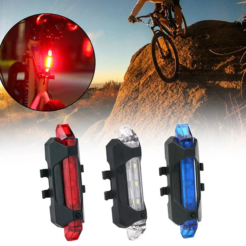 

Rechargeable USB LED Bike Bicycle Tail Red Light Cycling Back Multi Wheel Up Bicycle Lights Bike Waterproof Cycling Light