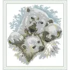 Набор для вышивки крестом Joy Sunday Polar Bear, Набор для вышивки крестом DMC для детей, ручная работа, набор для рукоделия для украшения дома и подарка