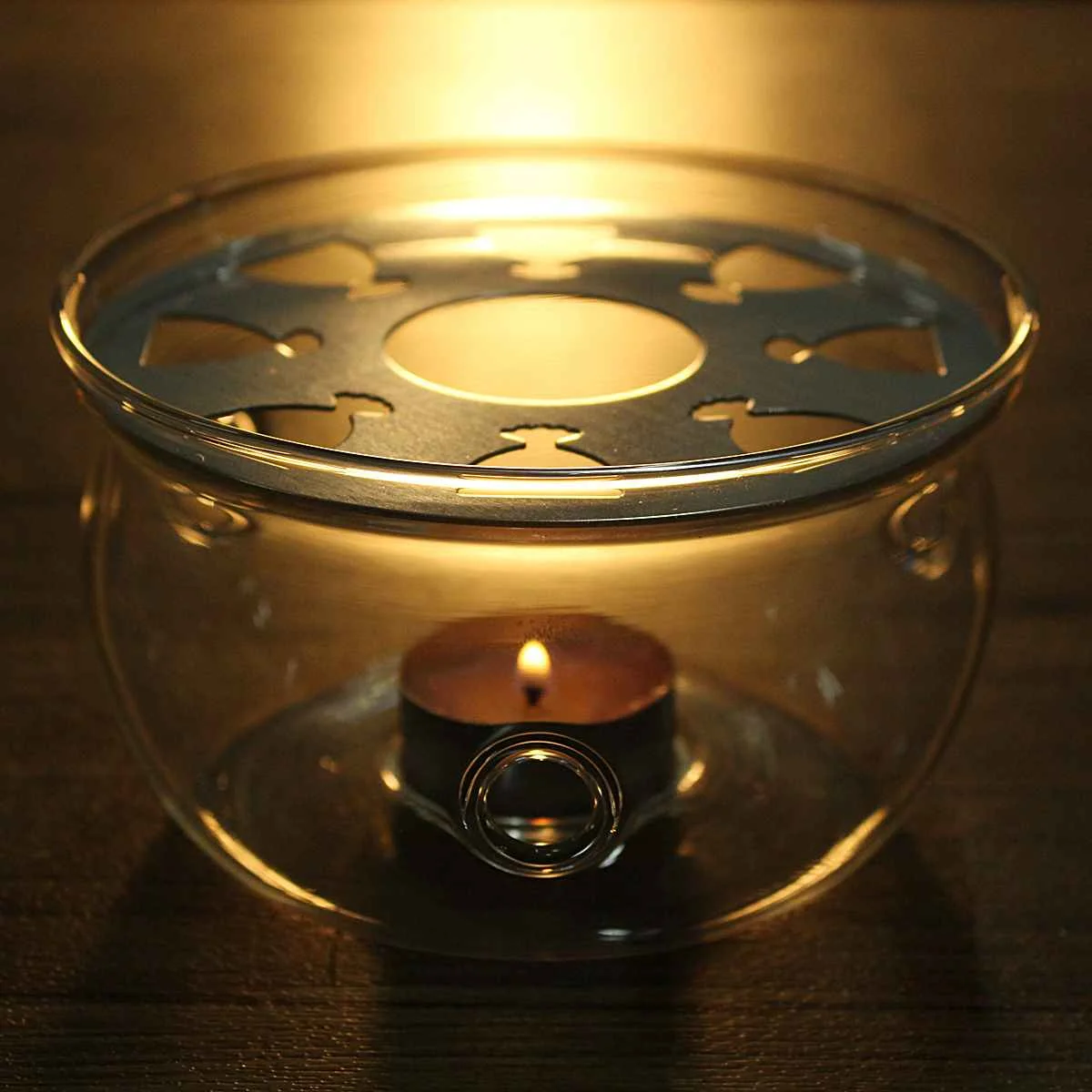 1 шт. портативный прозрачный подсвечник для чайника кофе воды чая стеклянный