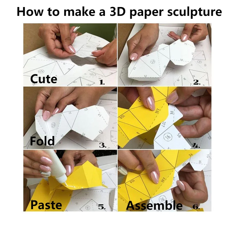 3D скульптура из бумаги паук супергерой модель сделай сам геометрическое оригами