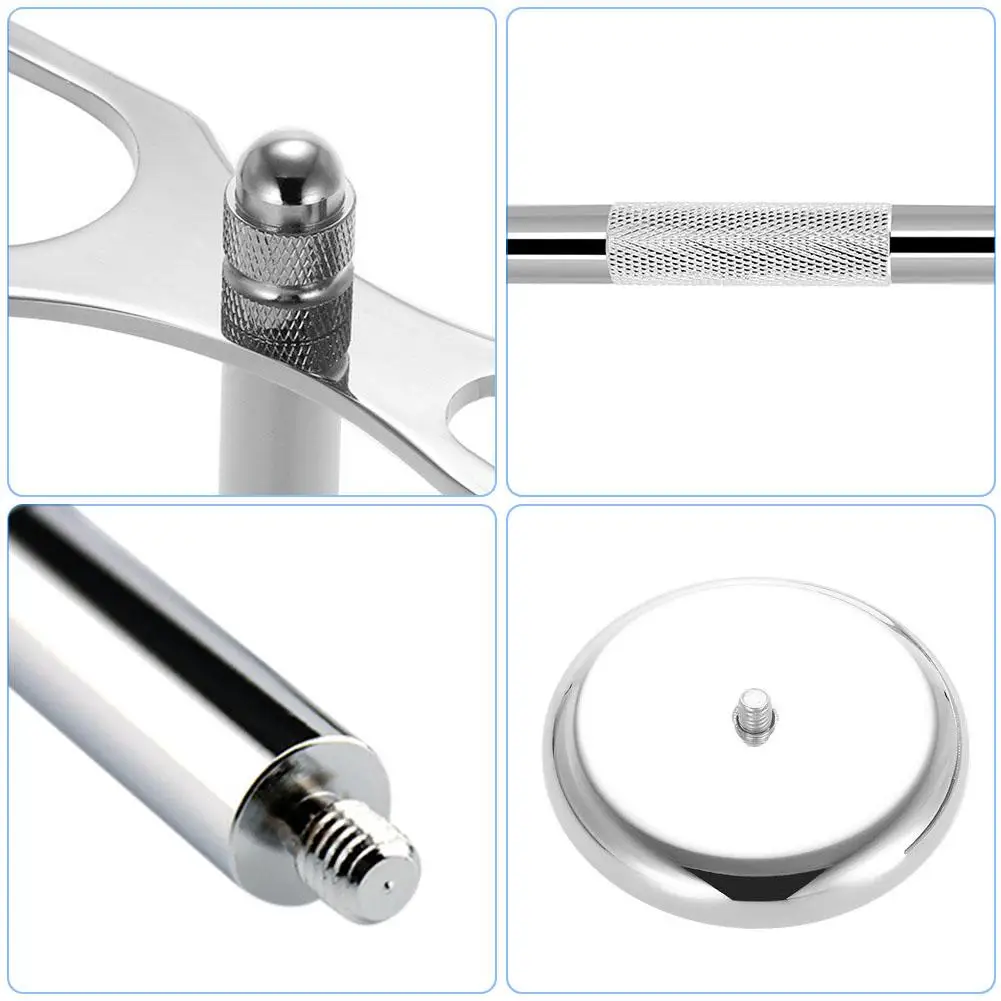 Deluxe Chrome Razor And Brush Stand - The Best Safety Stand. This Will Prolong Life Of Your Shaving |