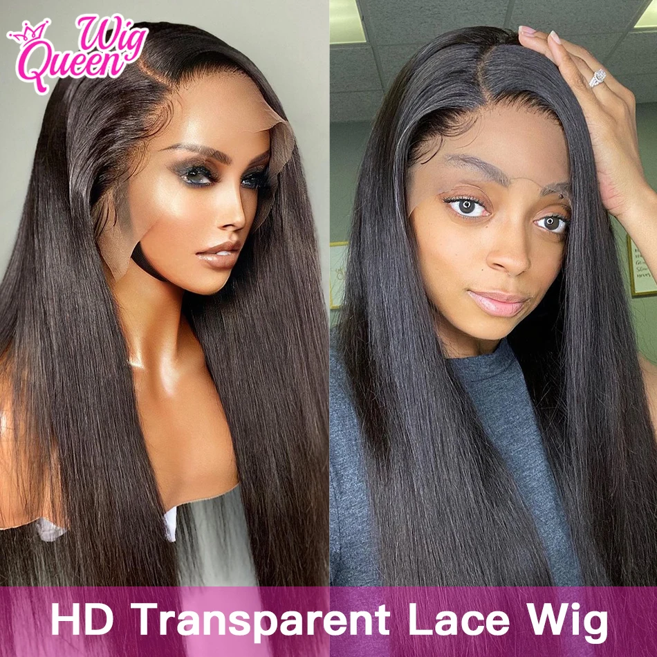 

HD Transparent Lace Front Human Hair Wigs 28 30 Inch 13x4 Brazilian Straight Glueless Frontal Virgin Closure Wig For Black Women