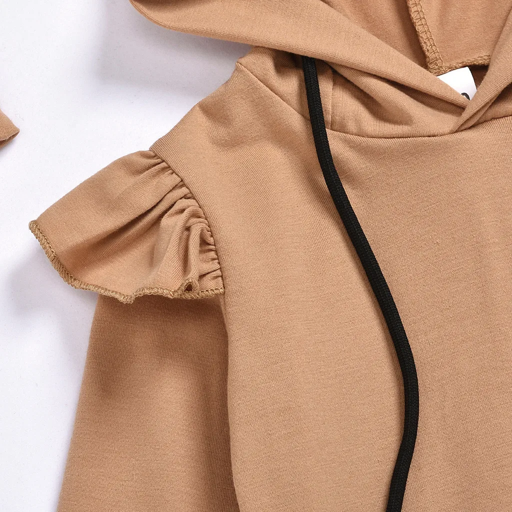 Одежда для маленьких девочек новорожденных с капюшоном и длинными рукавами