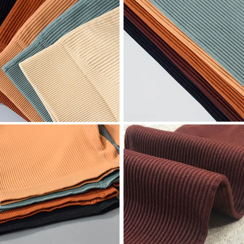 Бесшовные леггинсы в рубчик для фитнеса женские спортивные Леггинсы пуш-ап