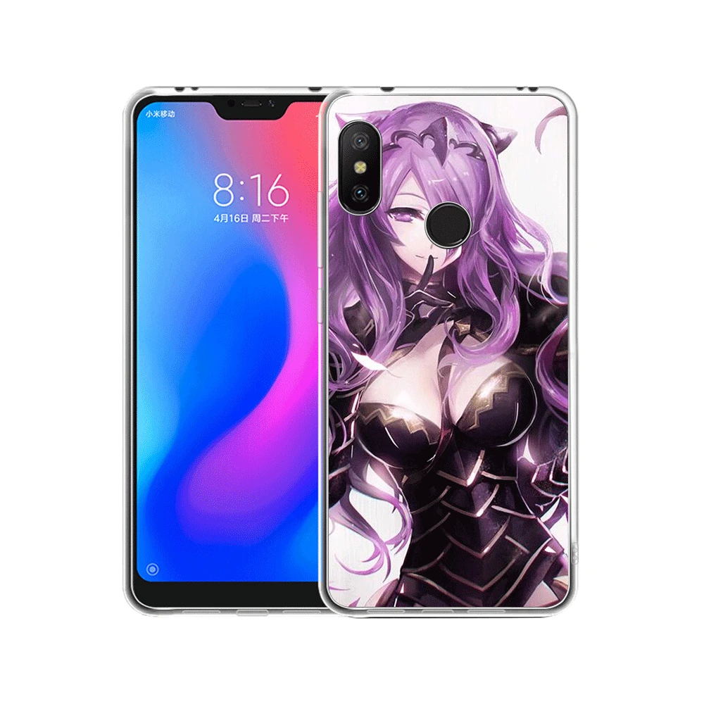 Чехол на мобильный телефон для Xiaomi Redmi Note 8 6 7 5 Pro 4 4X 5A аниме с фиолетовыми волосами